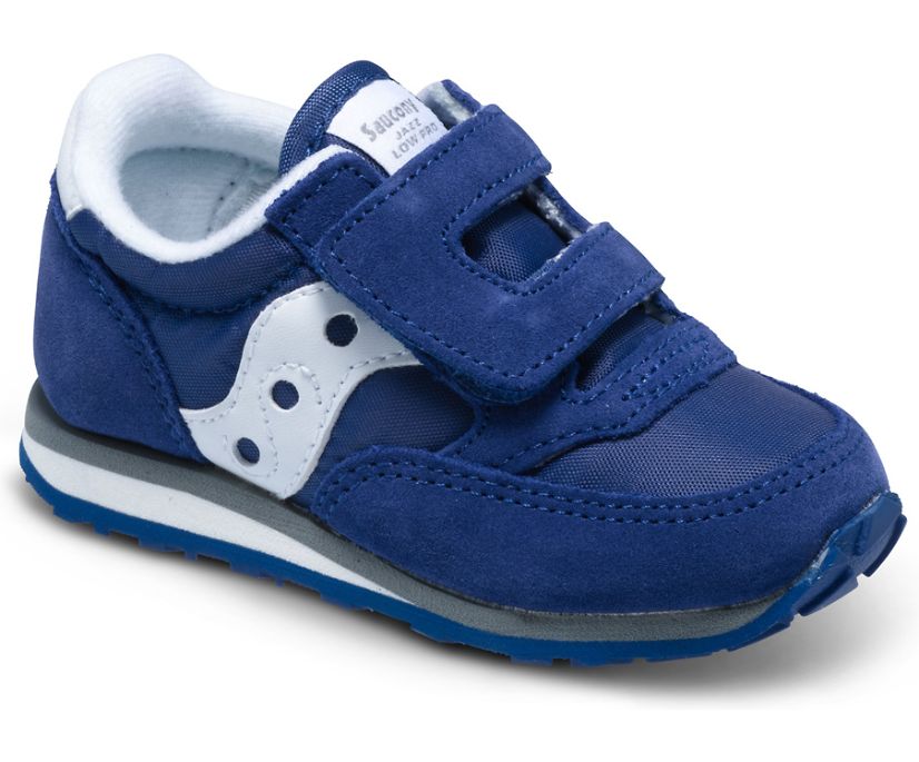 αθλητικα παπουτσια παιδικα Saucony Baby Jazz Hook & Loop σκουρο μπλε ασπρα | EHURIM956