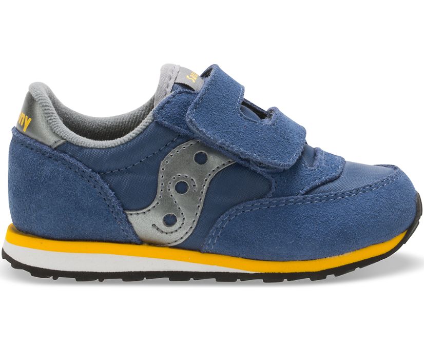 αθλητικα παπουτσια παιδικα Saucony Baby Jazz Hook & Loop μπλε γκρι | QRNWIP072