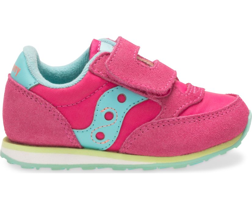 αθλητικα παπουτσια παιδικα Saucony Baby Jazz Hook & Loop ροζ τυρκουάζ | SPEFQA581