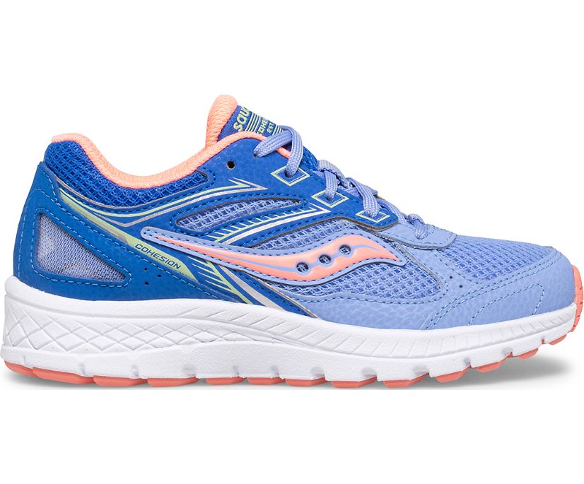 αθλητικα παπουτσια παιδικα Saucony Cohesion 14 δαντελα μπλε κοραλι | LQAMIJ607