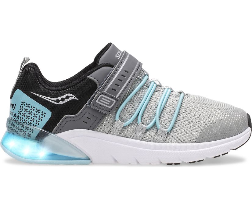 αθλητικα παπουτσια παιδικα Saucony Flash Glow 2.0 ασημι μπλε | NKOUTE067