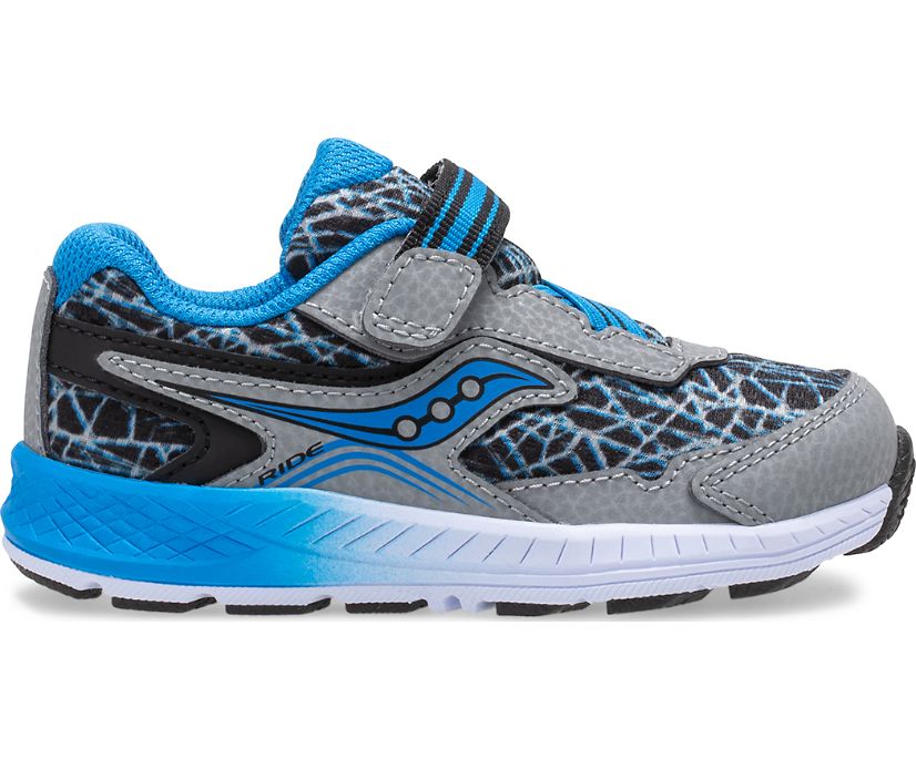 αθλητικα παπουτσια παιδικα Saucony Ride 10 Jr. γκρι μπλε μαυρα | HGDOXU601