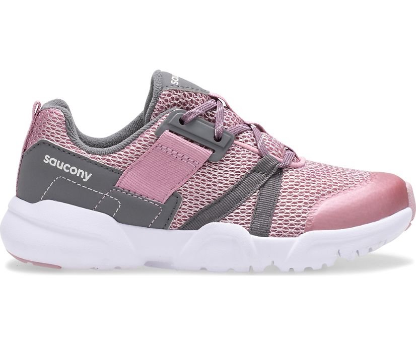 αθλητικα παπουτσια παιδικα Saucony Vertex δαντελα ροζ γκρι | CZQKRG157