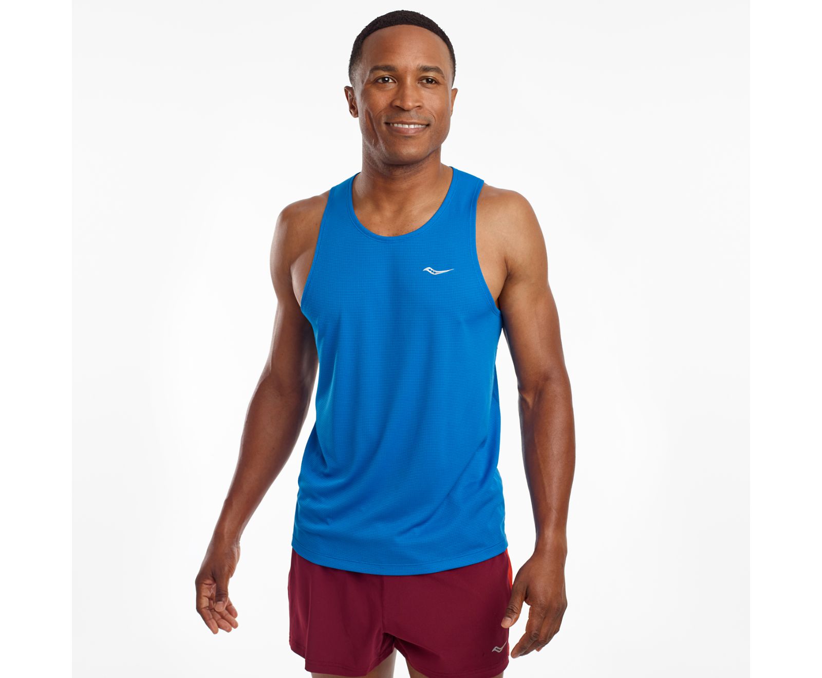 αμανικα μπλουζακια ανδρικα Saucony Stopwatch Singlet μπλε | VDCIBW305