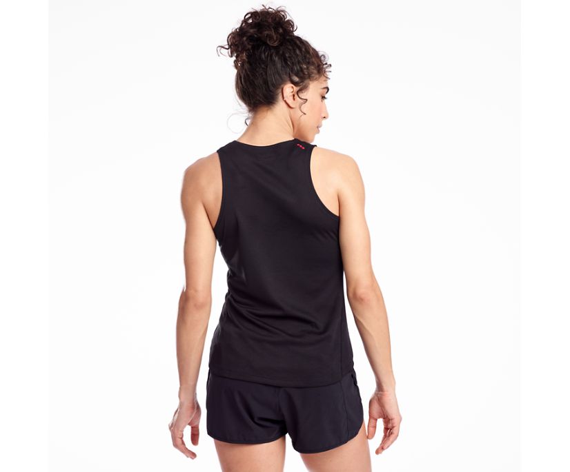 αμανικα μπλουζακια γυναικεια Saucony Stopwatch Singlet μαυρα | DMLEKV385