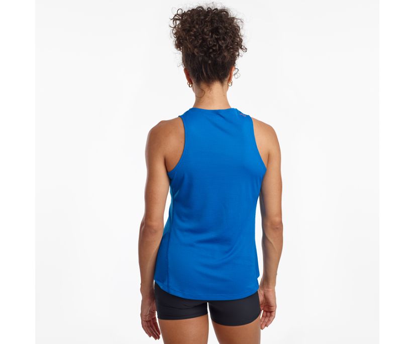 αμανικα μπλουζακια γυναικεια Saucony Stopwatch Singlet μπλε | UXNDFH380