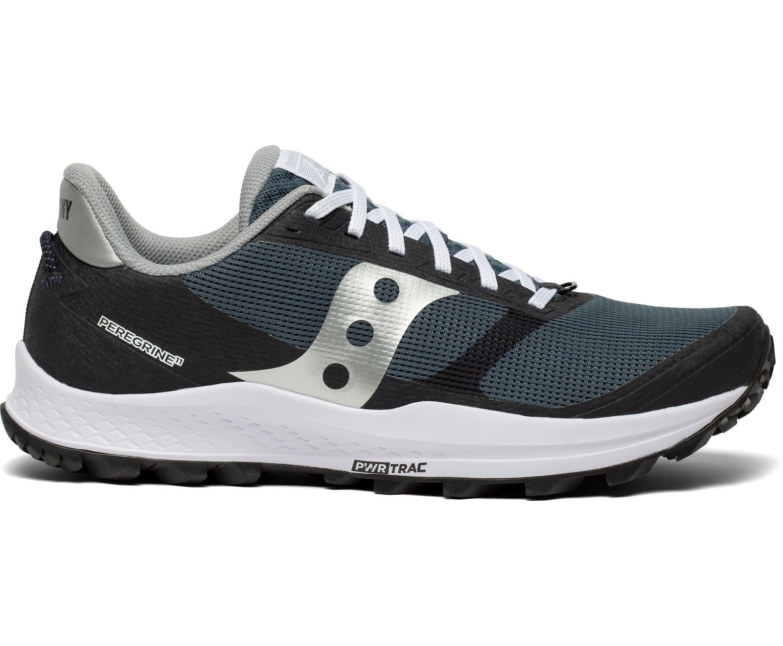 παπουτσια trail running ανδρικα Saucony Peregrine 11 σκουρο μπλε μαυρα ασημι | GYXVDQ921