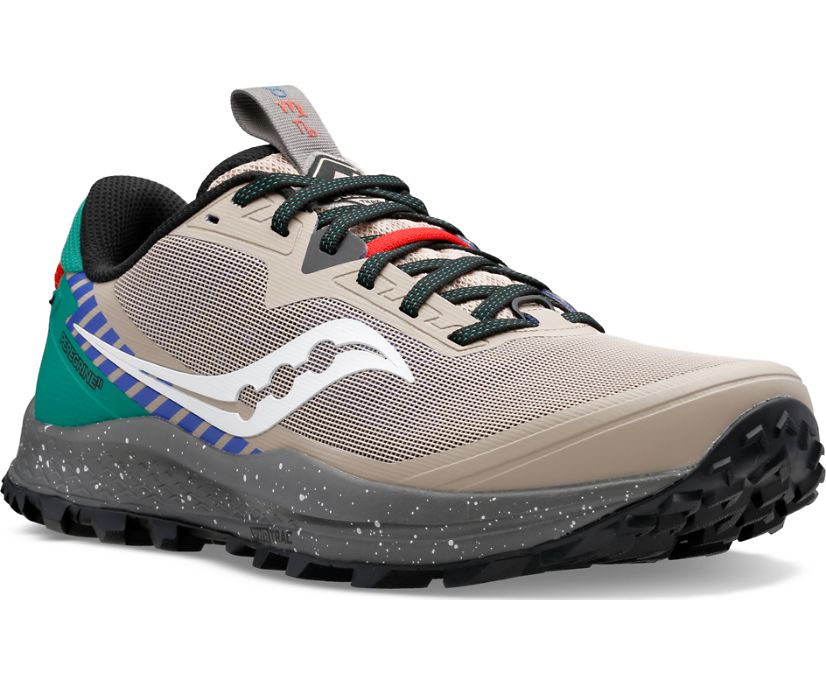 παπουτσια trail running γυναικεια Saucony Peregrine 11 γκρι Ελιά | DMZRKT946