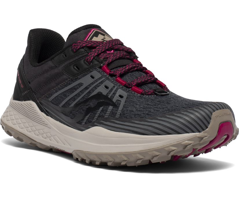 παπουτσια trail running γυναικεια Saucony Mad River Tr 2 γκρι μαυρα | MVYFDJ845