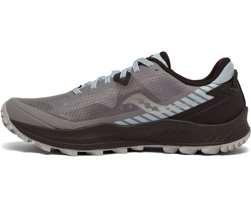 παπουτσια trail running γυναικεια Saucony Peregrine 11 γκρι τυρκουάζ | QYHURJ729