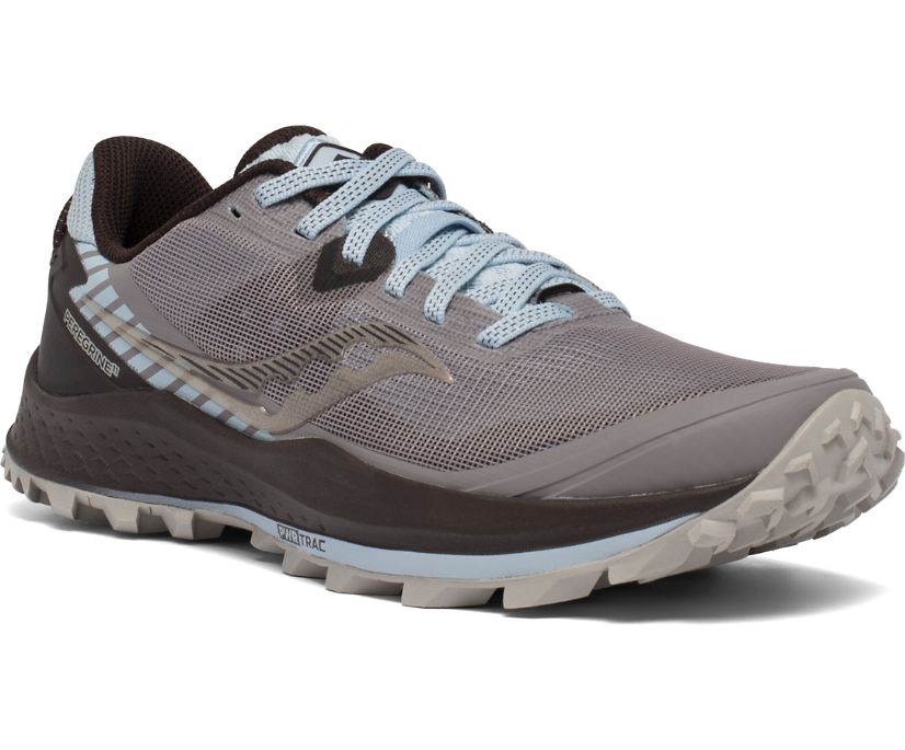 παπουτσια trail running γυναικεια Saucony Peregrine 11 γκρι τυρκουάζ | QYHURJ729