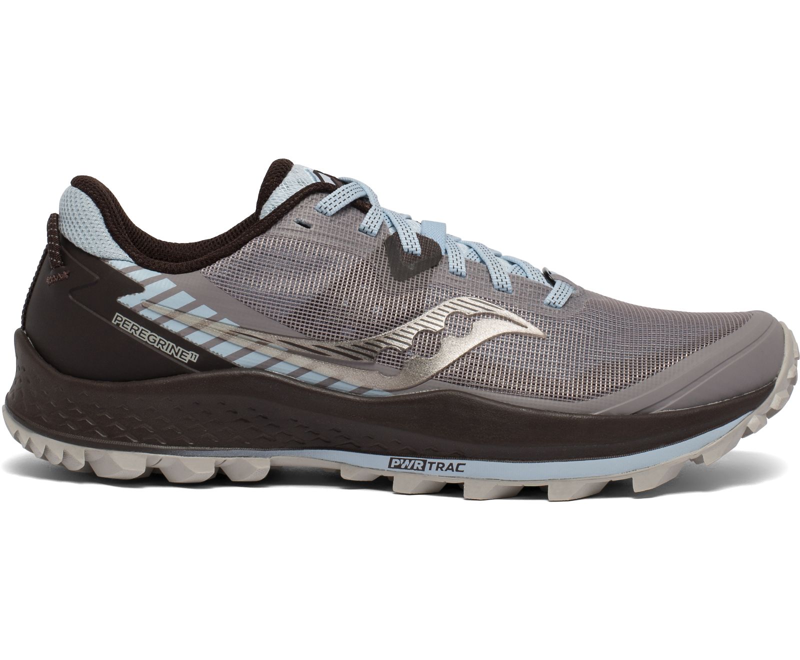 παπουτσια trail running γυναικεια Saucony Peregrine 11 γκρι τυρκουάζ | QYHURJ729