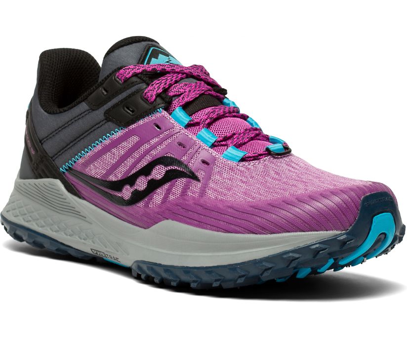 παπουτσια trail running γυναικεια Saucony Mad River Tr 2 μωβ γκρι | WXBJFR350