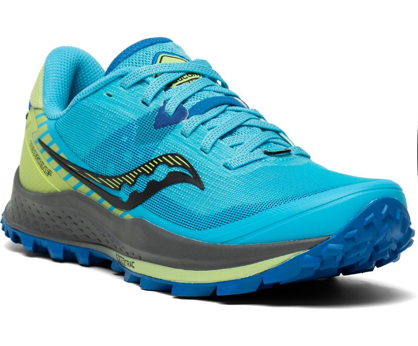 παπουτσια trail running γυναικεια Saucony Peregrine 11 μπλε πρασινο | YKAQZC608