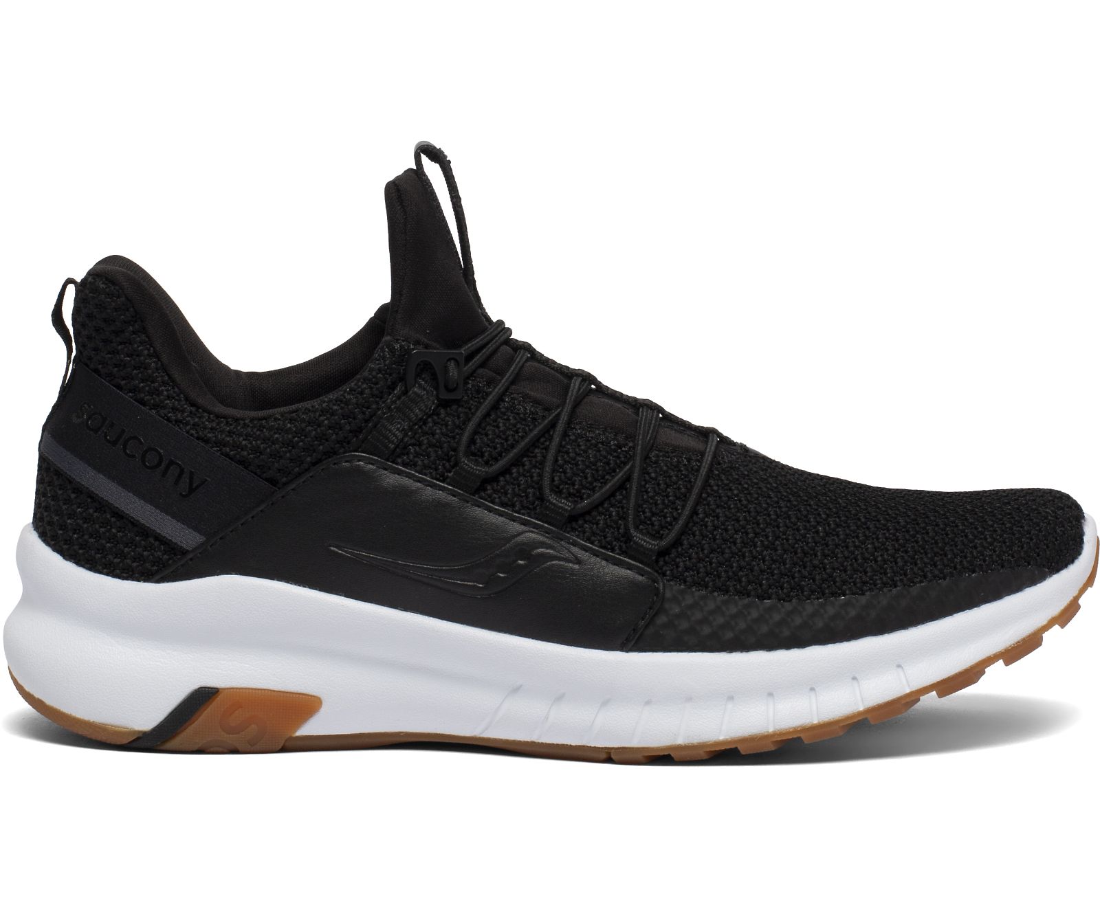 παπουτσια για περπατημα γυναικεια Saucony Stretch & Go Glide μαυρα | XBAGTM392