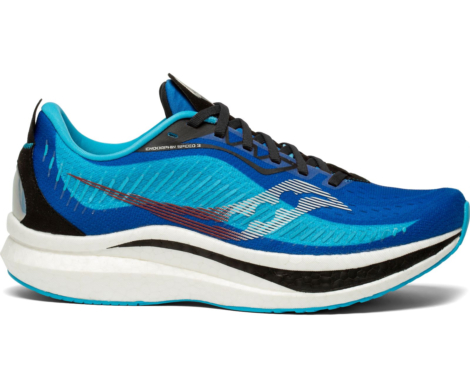 παπουτσια για τρεξιμο ανδρικα Saucony Endorphin Speed 2 μπλε ρουά μαυρα | SWIRLG681