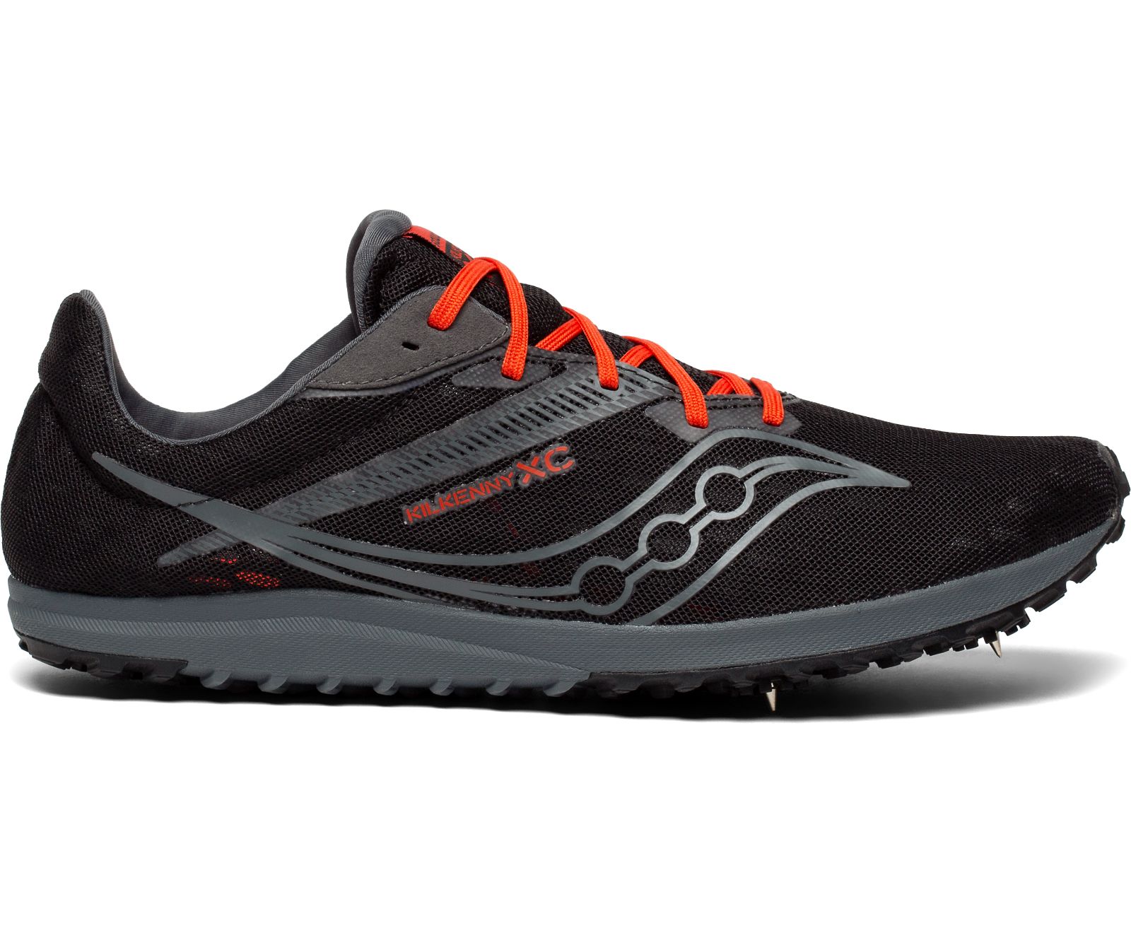 παπουτσια για τρεξιμο ανδρικα Saucony Kilkenny Xc9 Spike μαυρα γκρι | FLTMPN641