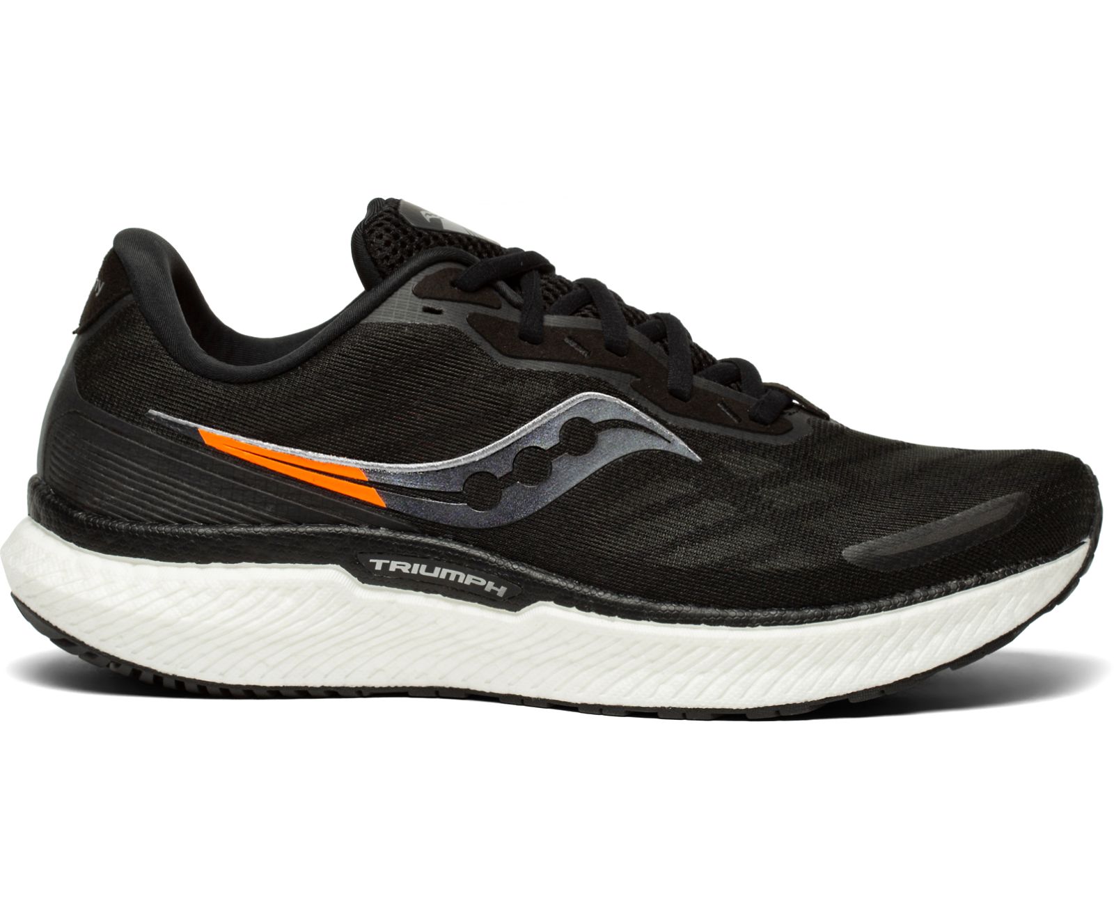 παπουτσια για τρεξιμο ανδρικα Saucony Triumph 19 φαρδια μαυρα ασπρα | CFNDOE738