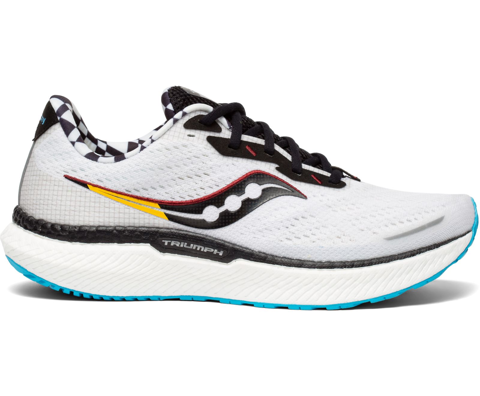 παπουτσια για τρεξιμο ανδρικα Saucony Triumph 19 ασπρα μαυρα | HQBYCT359