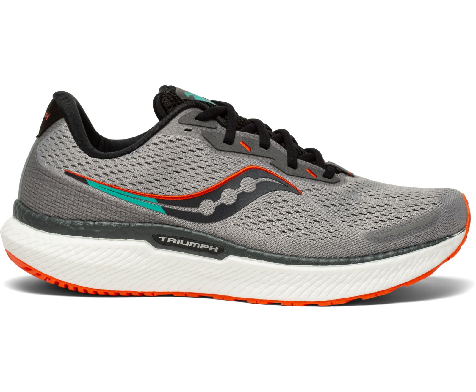 παπουτσια για τρεξιμο ανδρικα Saucony Triumph 19 φαρδια γκρι μαυρα | LPOEMY713