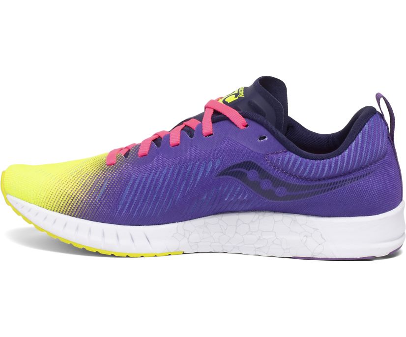 παπουτσια για τρεξιμο γυναικεια Saucony Fastwitch 9 κίτρινα μωβ | BDWQNI493