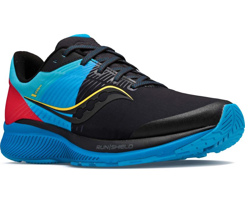 παπουτσια για τρεξιμο γυναικεια Saucony Guide 14 Runshield μαυρα μπλε κοκκινα | BXWCZL382