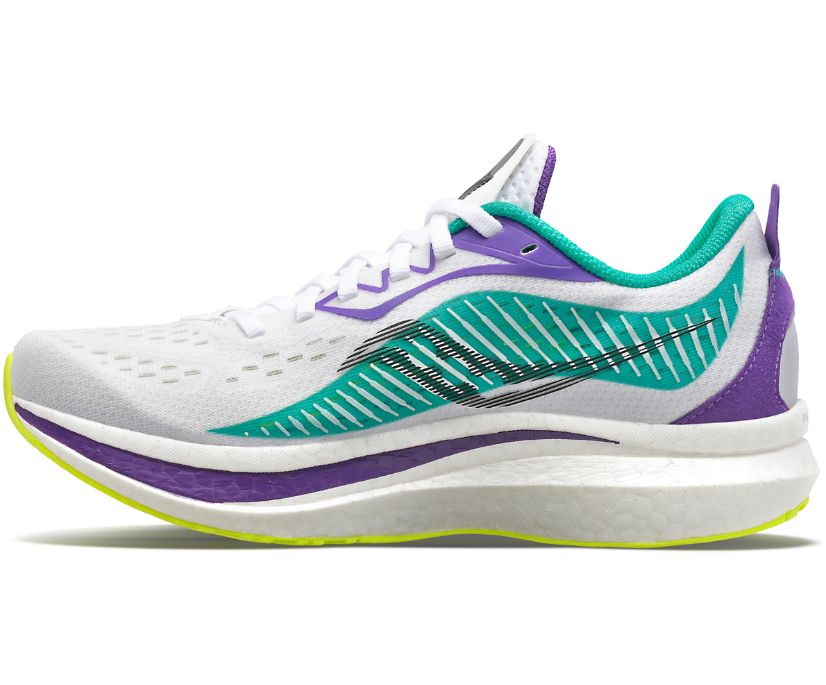 παπουτσια για τρεξιμο γυναικεια Saucony Endorphin Speed 2 ασπρα μεντα | CKOGAS527