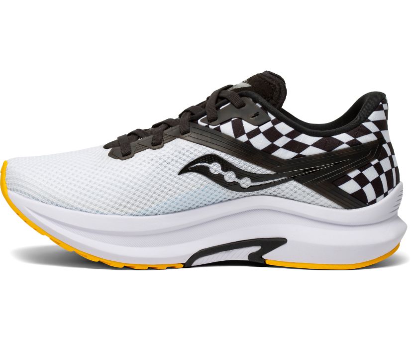 παπουτσια για τρεξιμο γυναικεια Saucony Axon ασπρα μαυρα | EQIOYR294