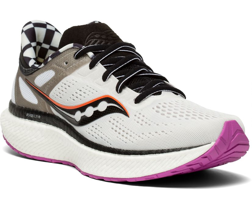 παπουτσια για τρεξιμο γυναικεια Saucony Hurricane 23 ασημι μαυρα | EYSLQW943