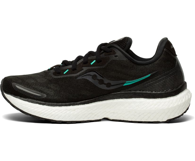 παπουτσια για τρεξιμο γυναικεια Saucony Triumph 19 μαυρα ασπρα | FHGBYK195