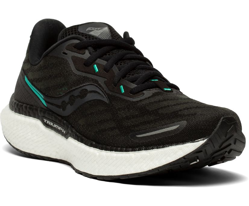 παπουτσια για τρεξιμο γυναικεια Saucony Triumph 19 μαυρα ασπρα | FHGBYK195