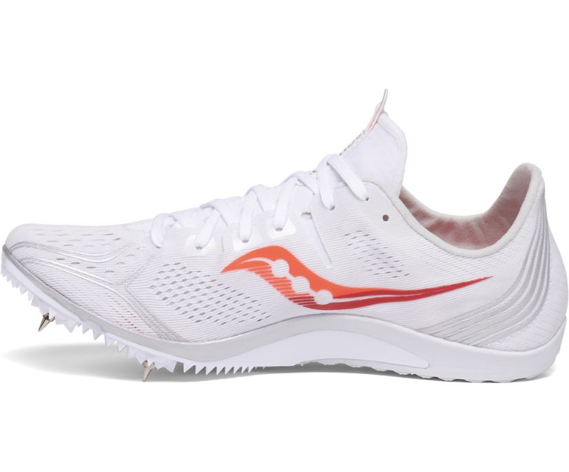 παπουτσια για τρεξιμο γυναικεια Saucony Endorphin 3 ασπρα κοκκινα | GVDORY187