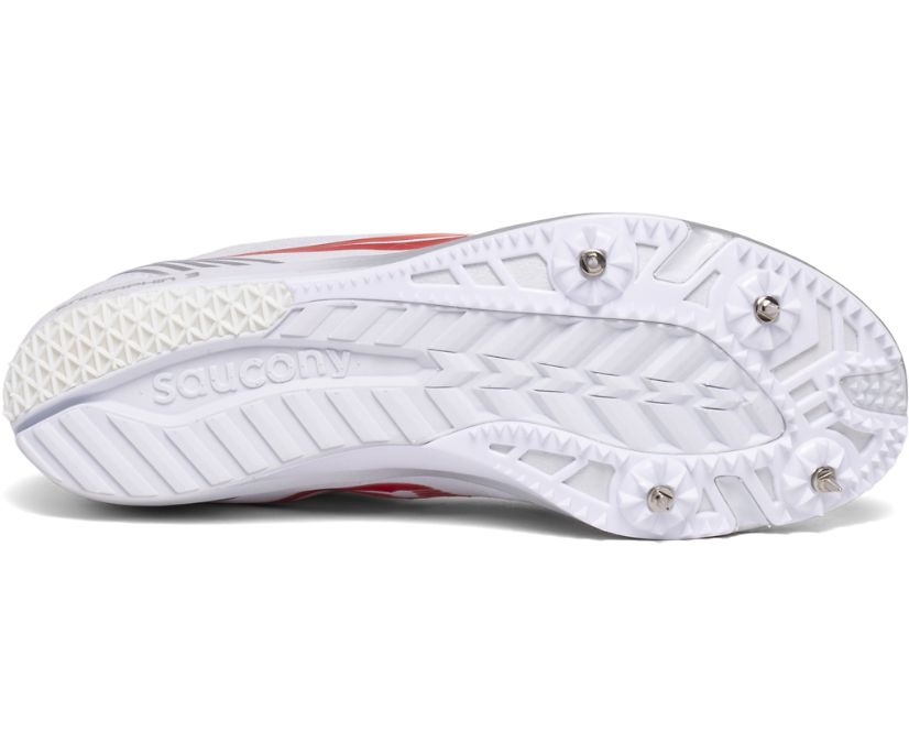 παπουτσια για τρεξιμο γυναικεια Saucony Endorphin 3 ασπρα κοκκινα | GVDORY187