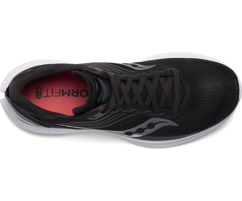 παπουτσια για τρεξιμο γυναικεια Saucony Kinvara 12 μαυρα ασημι | HUNDXW547