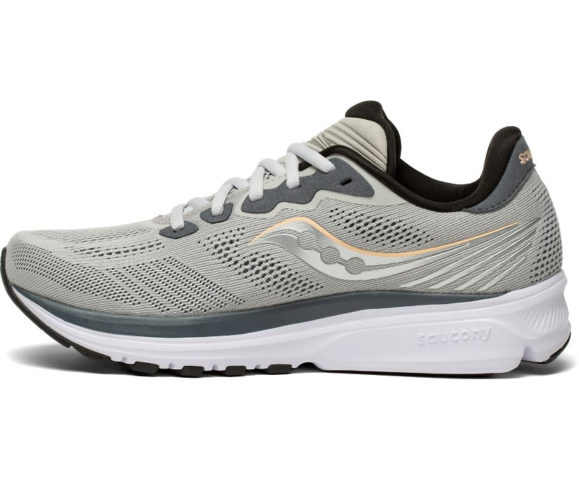 παπουτσια για τρεξιμο γυναικεια Saucony Ride 14 γκρι | LRTGEH308