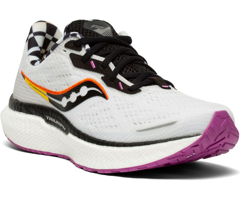 παπουτσια για τρεξιμο γυναικεια Saucony Triumph 19 ασημι μαυρα | MVEHRP691