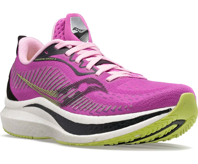 παπουτσια για τρεξιμο γυναικεια Saucony Endorphin Speed 2 ροζ | NUDBMK314