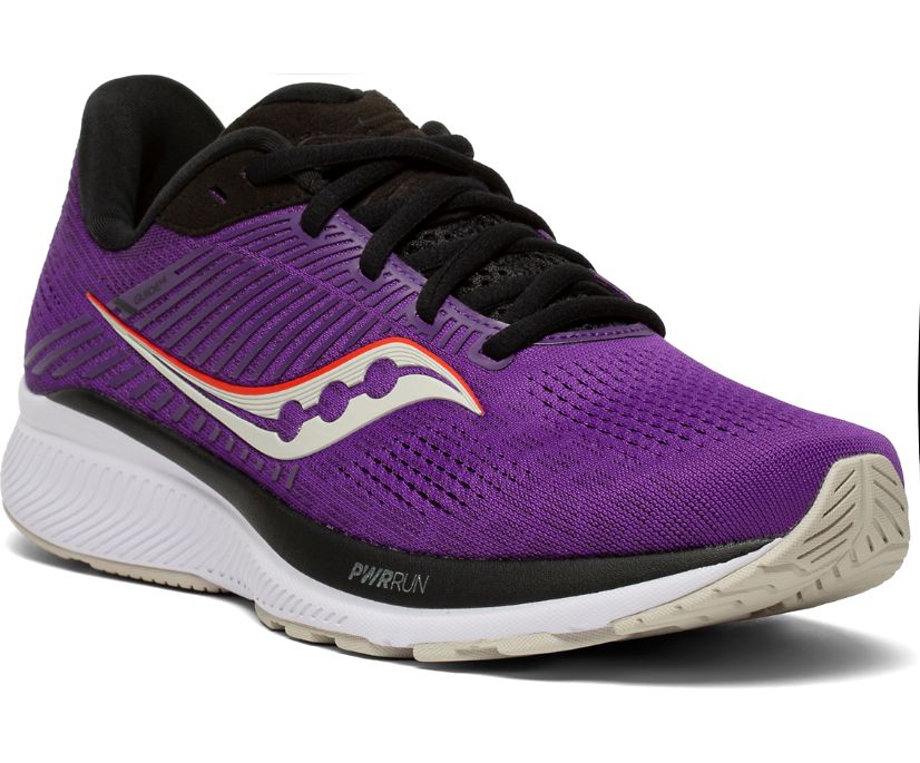 παπουτσια για τρεξιμο γυναικεια Saucony Guide 14 μωβ γκρι | NZYQOU182