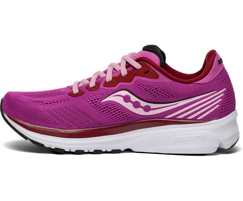 παπουτσια για τρεξιμο γυναικεια Saucony Ride 14 μωβ | QDBTRW831