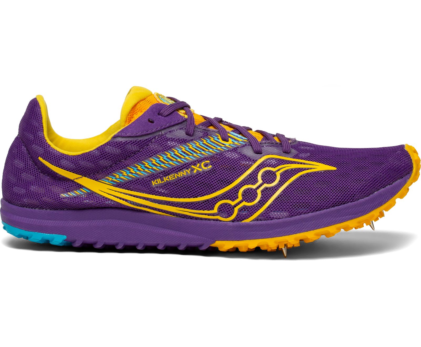 παπουτσια για τρεξιμο γυναικεια Saucony Kilkenny Xc9 Spike μωβ χρυσο χρωμα | QGLDBE514