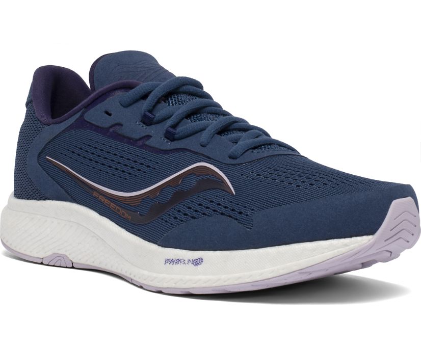 παπουτσια για τρεξιμο γυναικεια Saucony Freedom 4 σκουρο μπλε | RAIOUX592