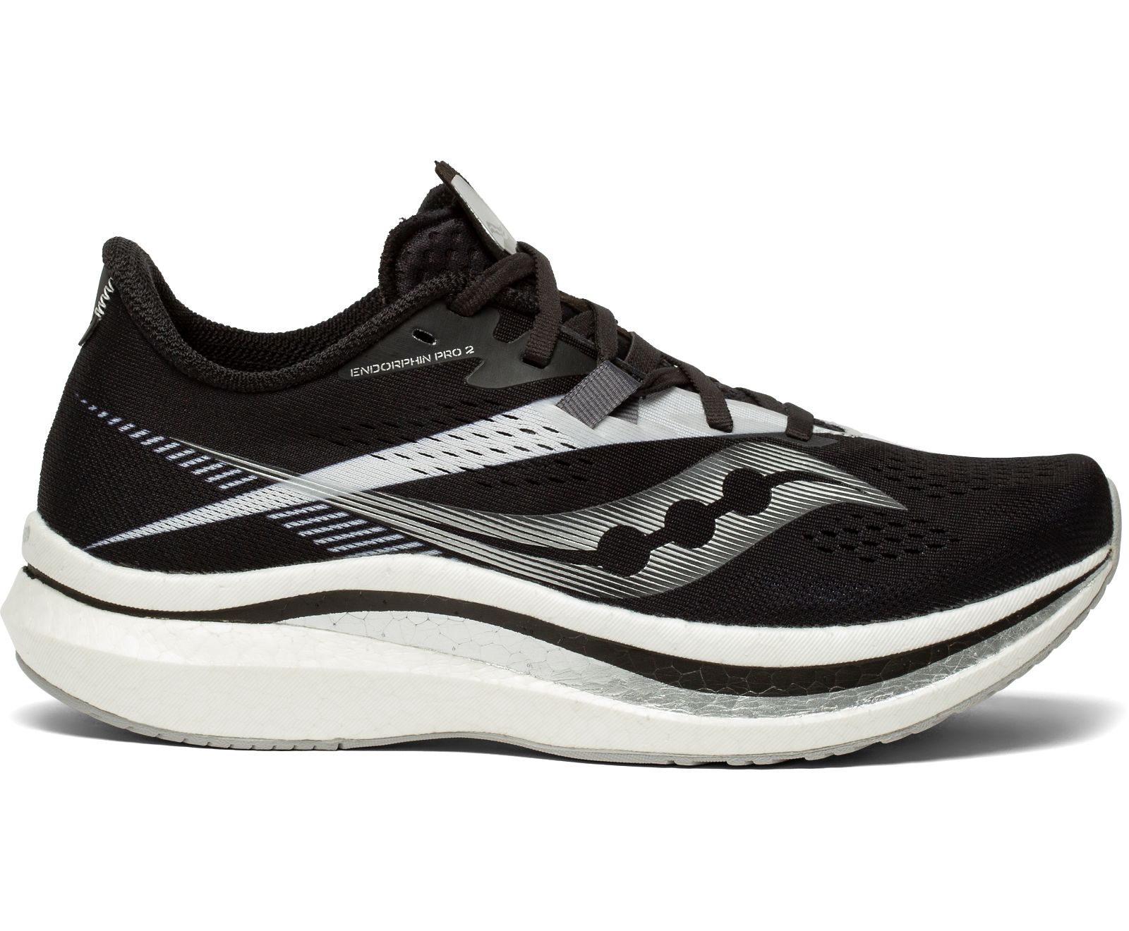 παπουτσια για τρεξιμο γυναικεια Saucony Endorphin Pro 2 μαυρα ασπρα | RFULSI096