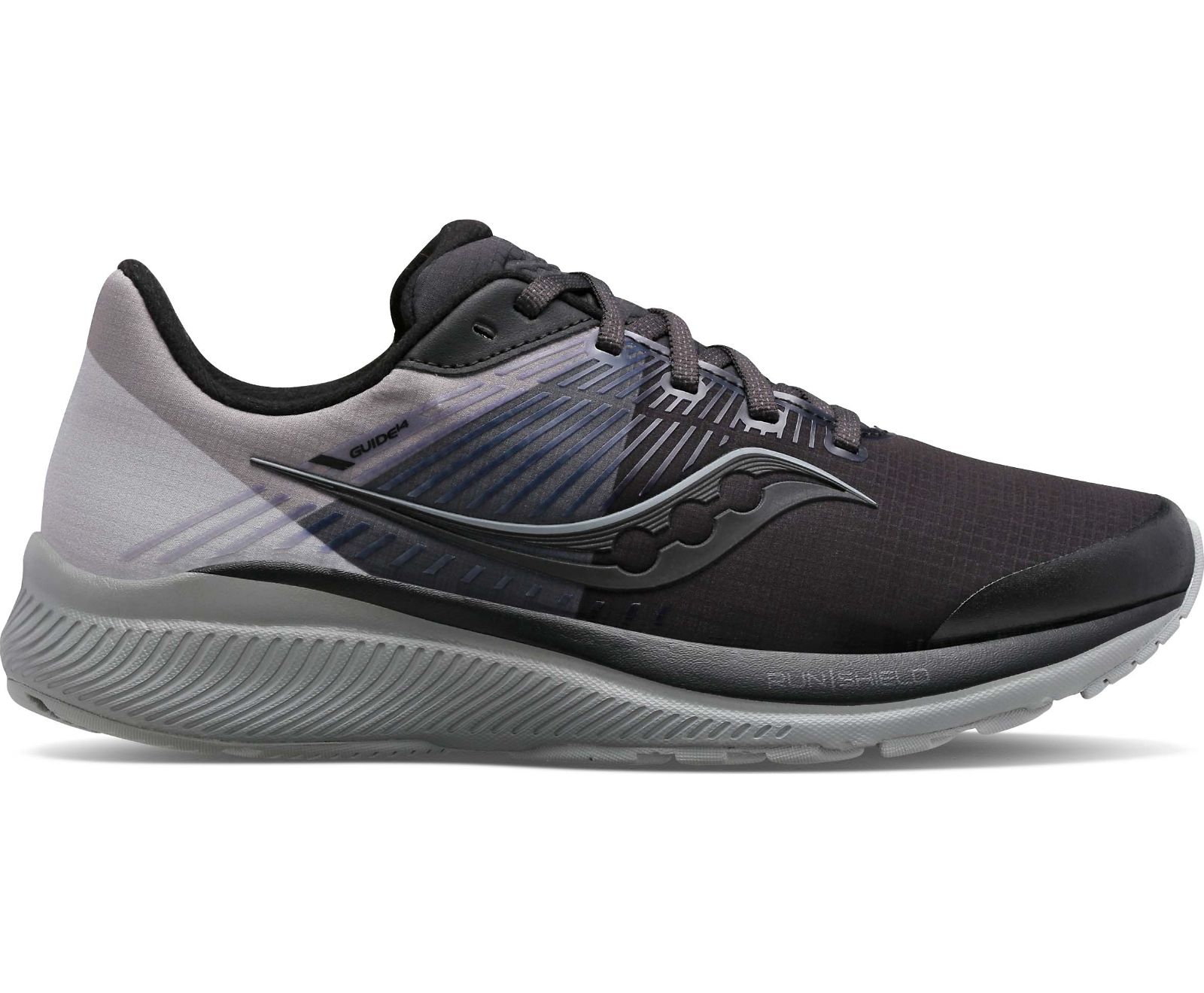 παπουτσια για τρεξιμο γυναικεια Saucony Guide 14 Runshield μαυρα γκρι | RKVTCE819