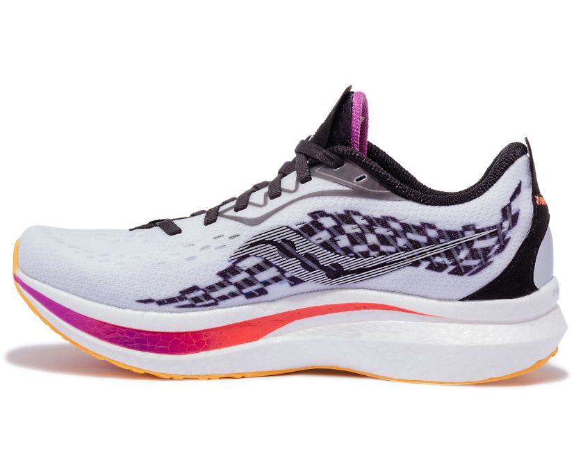 παπουτσια για τρεξιμο γυναικεια Saucony Endorphin Speed 2 ασπρα μαυρα | UFWRHK805