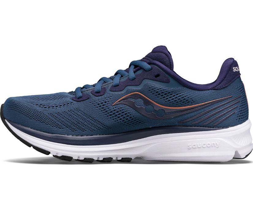 παπουτσια για τρεξιμο γυναικεια Saucony Ride 14 σκουρο μπλε | UWJOGC350