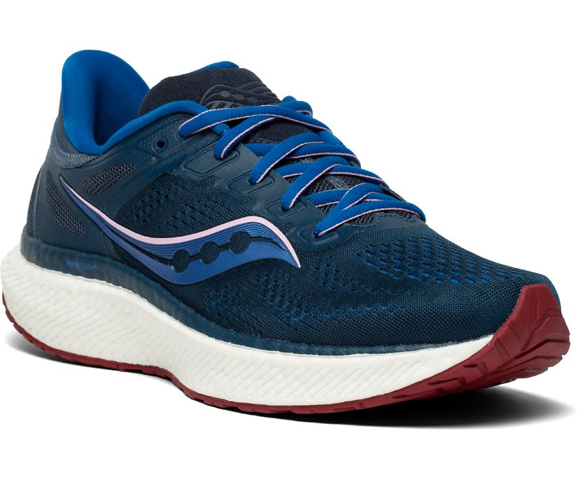 παπουτσια για τρεξιμο γυναικεια Saucony Hurricane 23 σκουρο μπλε | UYOTCF641