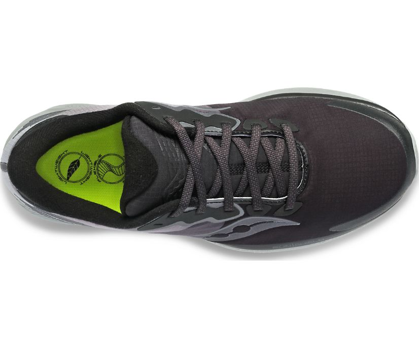 παπουτσια για τρεξιμο γυναικεια Saucony Ride 14 Runshield μαυρα γκρι | VAKCPX328