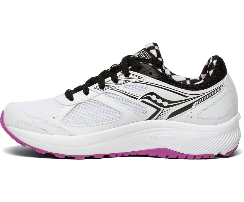 παπουτσια για τρεξιμο γυναικεια Saucony Cohesion 14 ασπρα μαυρα | XPUZRK354