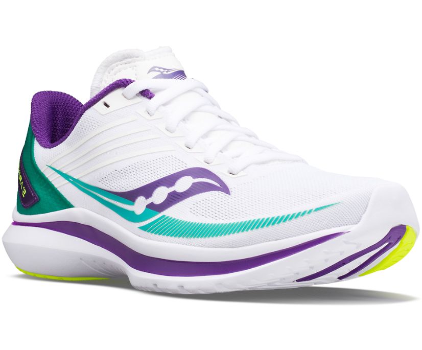 παπουτσια για τρεξιμο γυναικεια Saucony Kinvara 12 ασπρα | ZJWHUB150