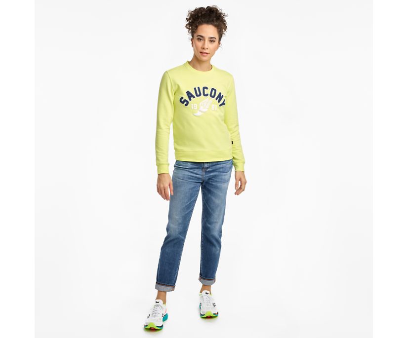 πουκαμισα γυναικεια Saucony Rested Crewneck ανοιχτο πρασινο | FMTWGR857